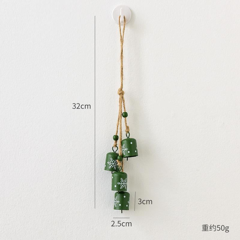 Joytutus Christmas Iron Art Snowflake Bell String Decorative Hanging Ornament for Christmas Tree & Car Rearview Mirror Festive Holiday Cheer