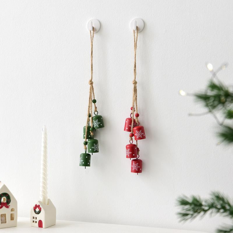 Joytutus Christmas Iron Art Snowflake Bell String Decorative Hanging Ornament for Christmas Tree & Car Rearview Mirror Festive Holiday Cheer