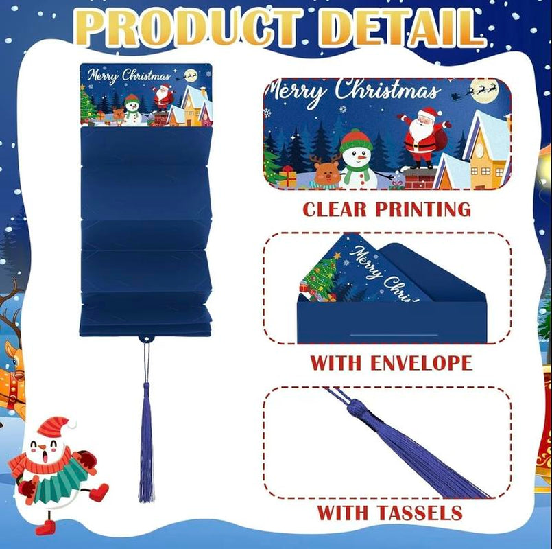 6 & 12 Pack Christmas Red Envelopes for Gift Cards – Festive Envelopes for Holiday Gifts, Santa & Snowflake Design, 6&12 Pack