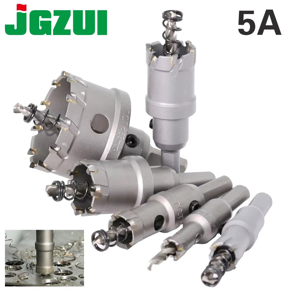 1 Pc 5A Carbide Tip TCT Drill Bit Hole Saw 12-150Mm Drill Bit Set Hole Saw Cutter for Stainless Steel Metal Alloy Drilling