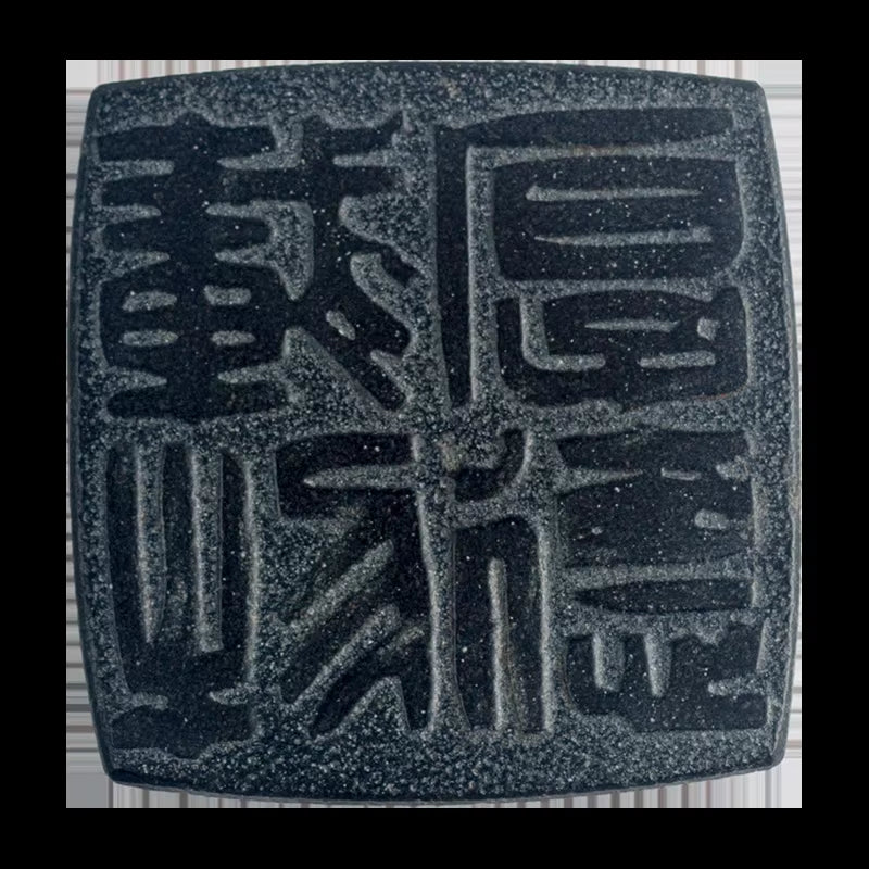 Cup Mat Coaster Teapot Teacup Nature Stone Pad Coffee Placemat Home Decor Durable Heat Resistant Black Square Culture Teaset Mat