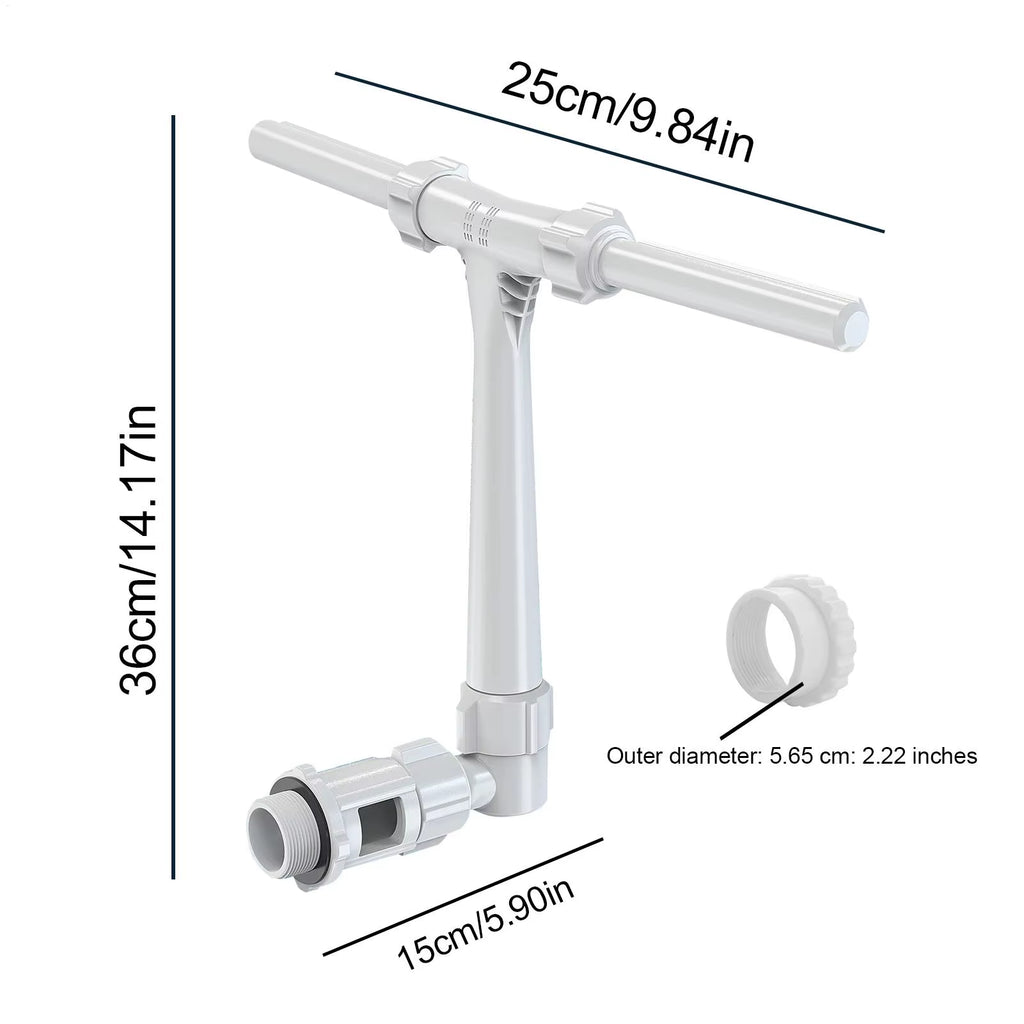 Pool Fountain Duals Spray Water Fountains Forabove Ground Inground Pools, 2-In-1 Adjustable Waterfall Pool Sprinkler Fountain