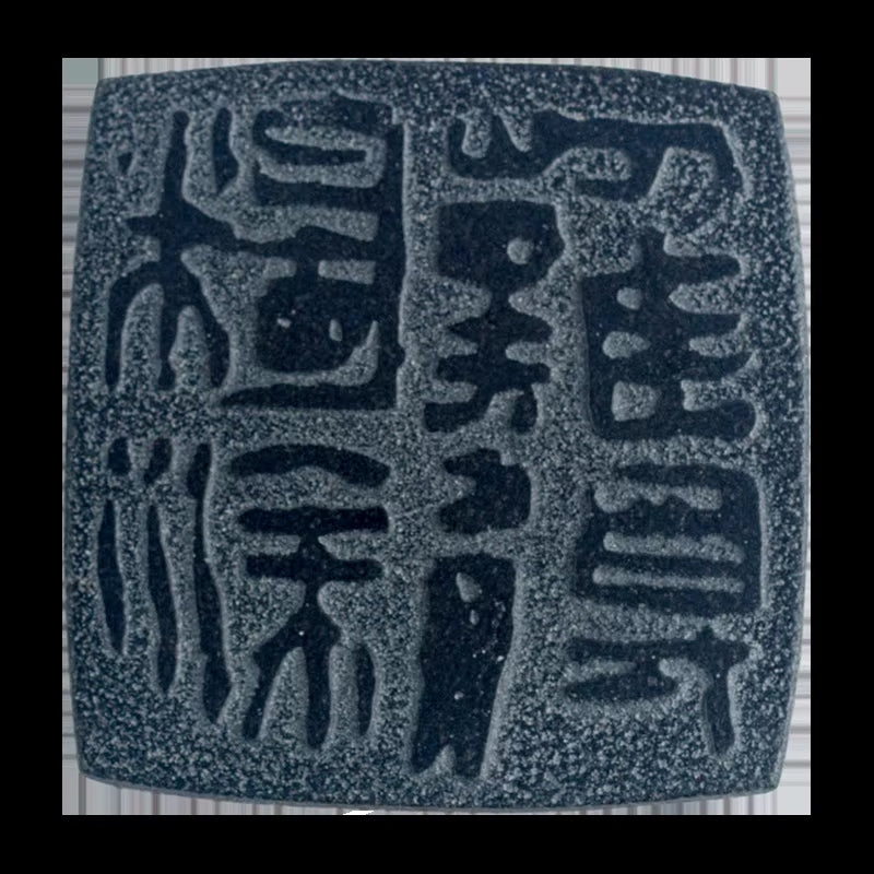 Cup Mat Coaster Teapot Teacup Nature Stone Pad Coffee Placemat Home Decor Durable Heat Resistant Black Square Culture Teaset Mat