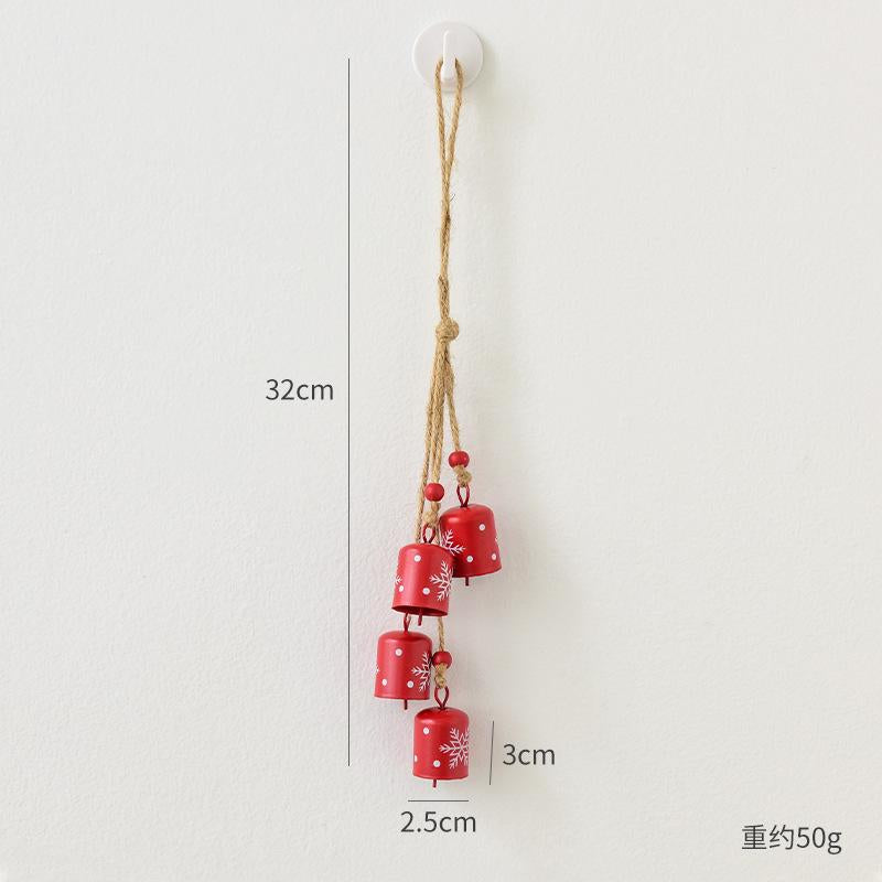 Joytutus Christmas Iron Art Snowflake Bell String Decorative Hanging Ornament for Christmas Tree & Car Rearview Mirror Festive Holiday Cheer