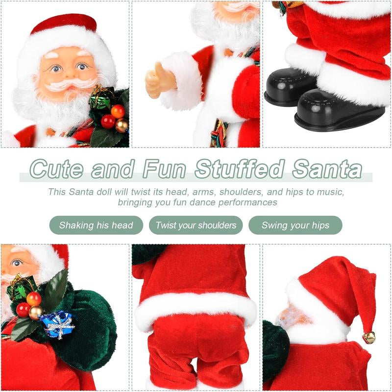 Singing Dancing Santa Plush Toy - Twerk Butt Design, Fun Christmas Party Decoration for Festive Gatherings