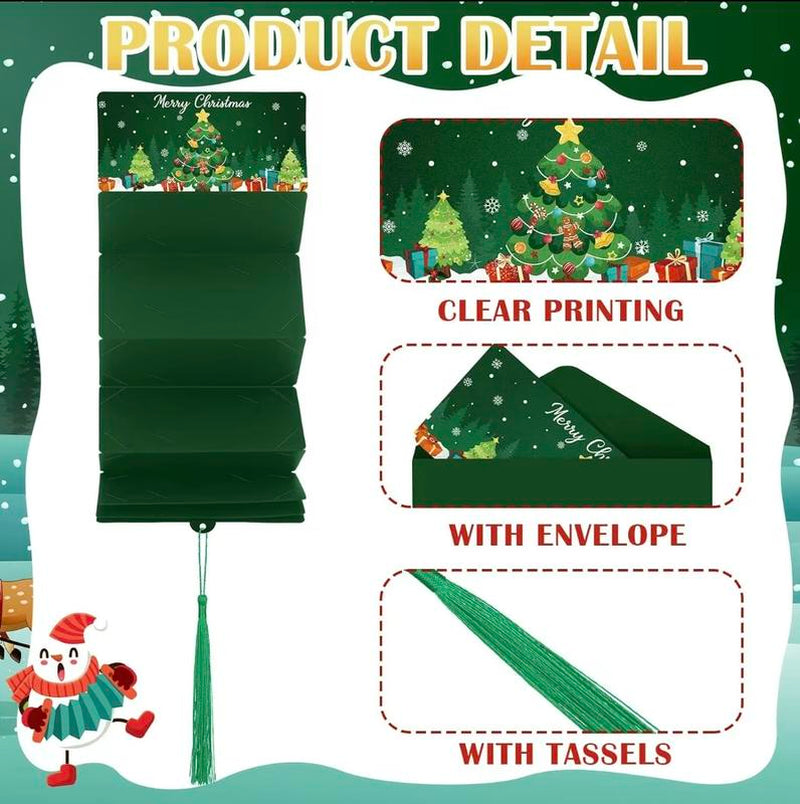 6 & 12 Pack Christmas Red Envelopes for Gift Cards – Festive Envelopes for Holiday Gifts, Santa & Snowflake Design, 6&12 Pack