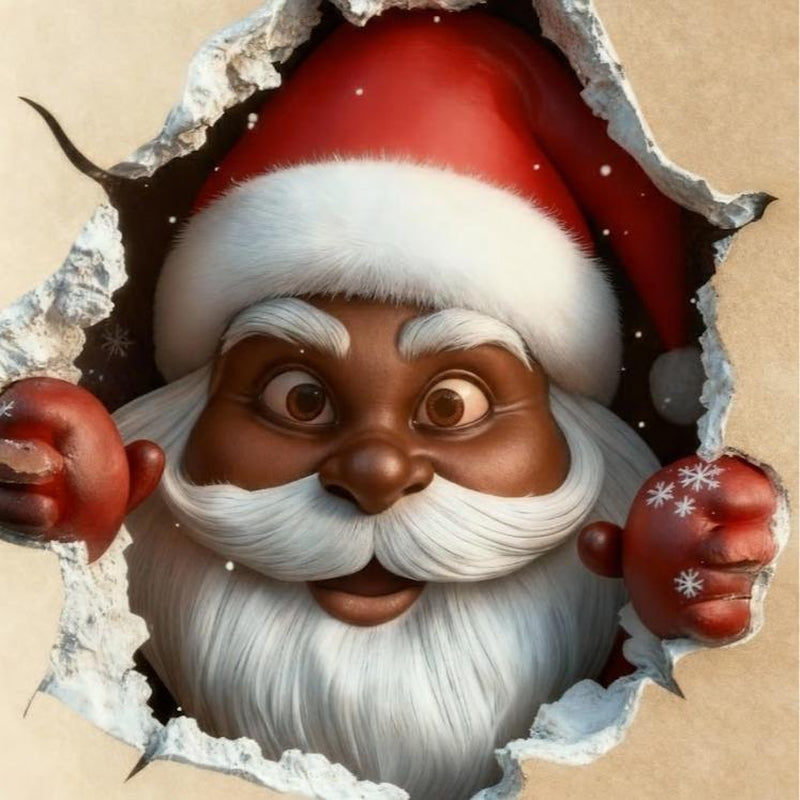 3PCS Christmas Wall Stickers Festive Break-Through Design for Holiday Home Décor Easy Application Versatile for Various Themes