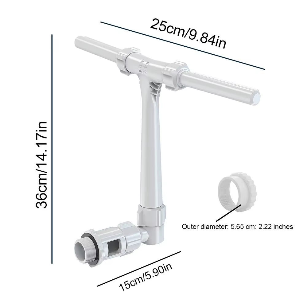 Pool Fountain Duals Spray Water Fountains Forabove Ground Inground Pools, 2-In-1 Adjustable Waterfall Pool Sprinkler Fountain