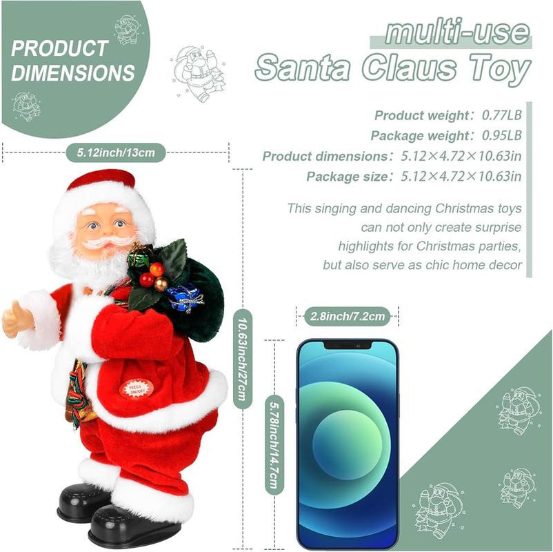 Singing Dancing Santa Plush Toy - Twerk Butt Design, Fun Christmas Party Decoration for Festive Gatherings