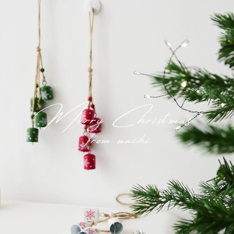 Joytutus Christmas Iron Art Snowflake Bell String Decorative Hanging Ornament for Christmas Tree & Car Rearview Mirror Festive Holiday Cheer